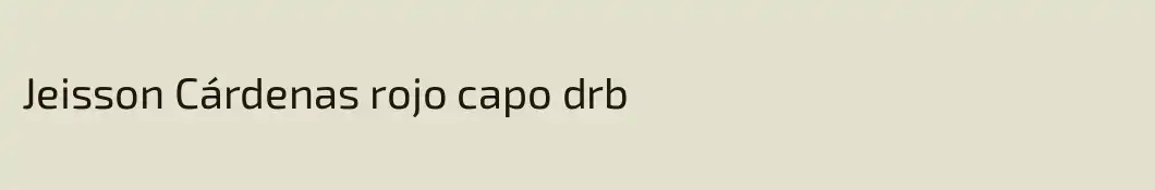 Jeisson Cárdenas rojo capo drb